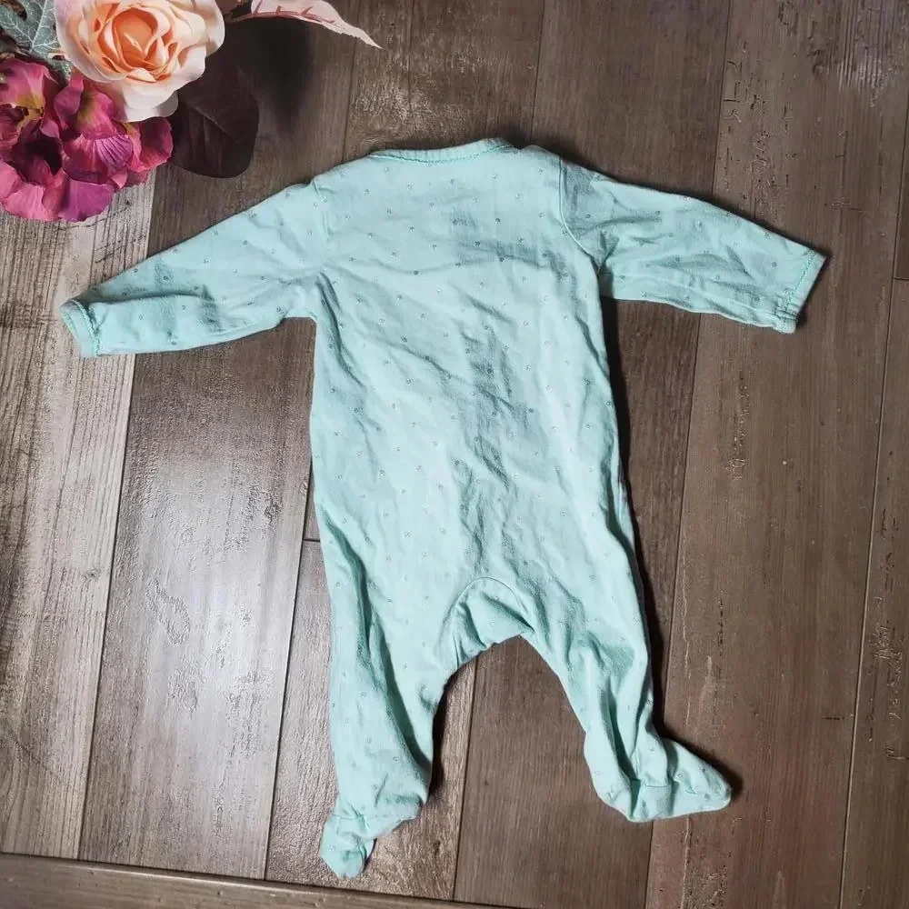 Just One You by Carter's Baby Girls Bodysuit Sleeper PJs Size 3M Mint Green